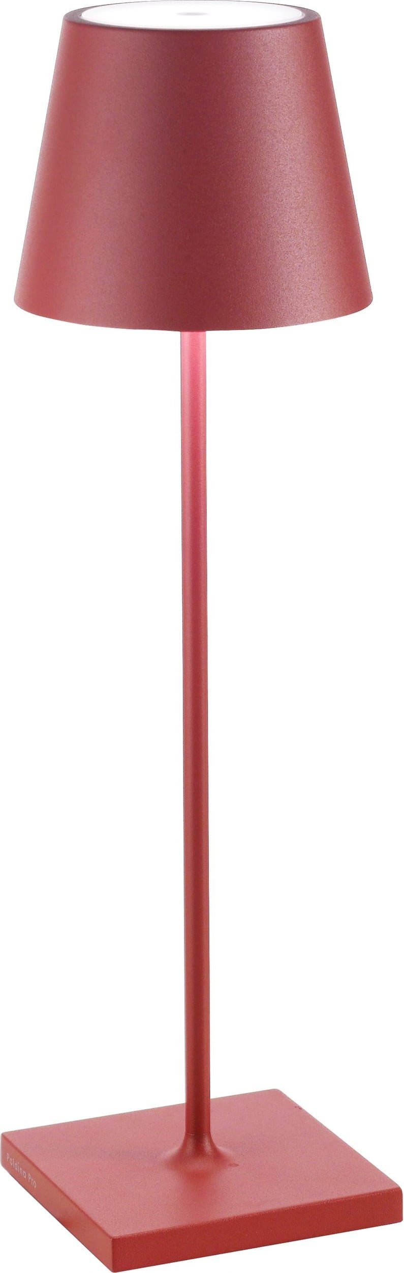 Lampa stołowa Poldina 38 cm czerwona