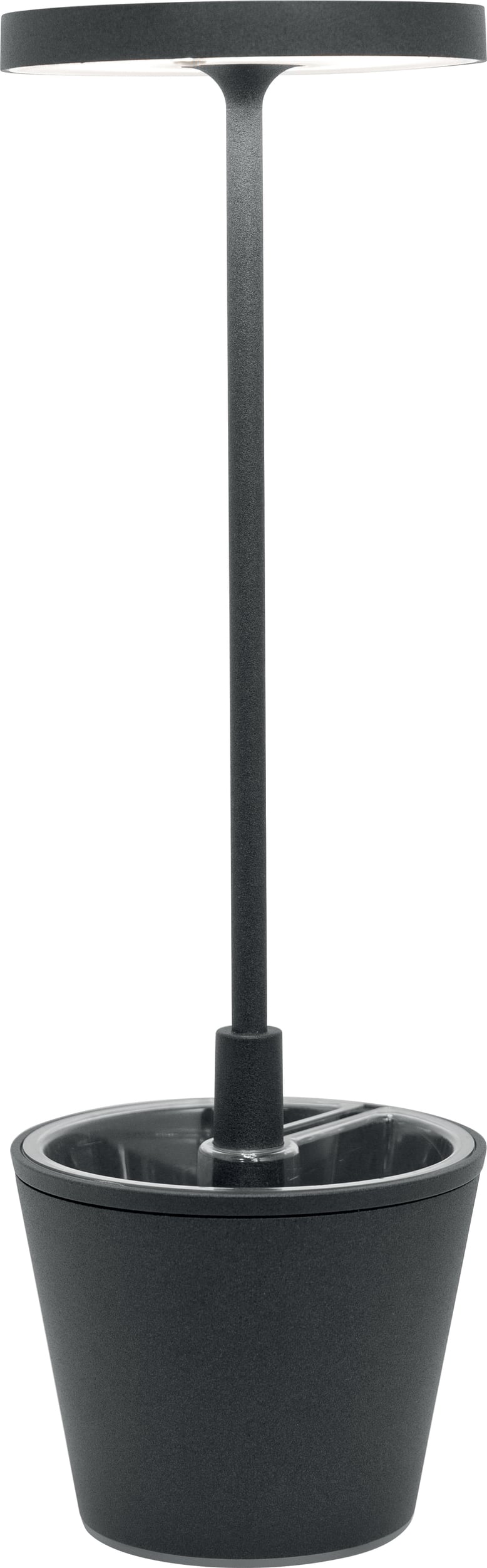 Lampa stołowa Poldina Reverso ciemnoszara z misą