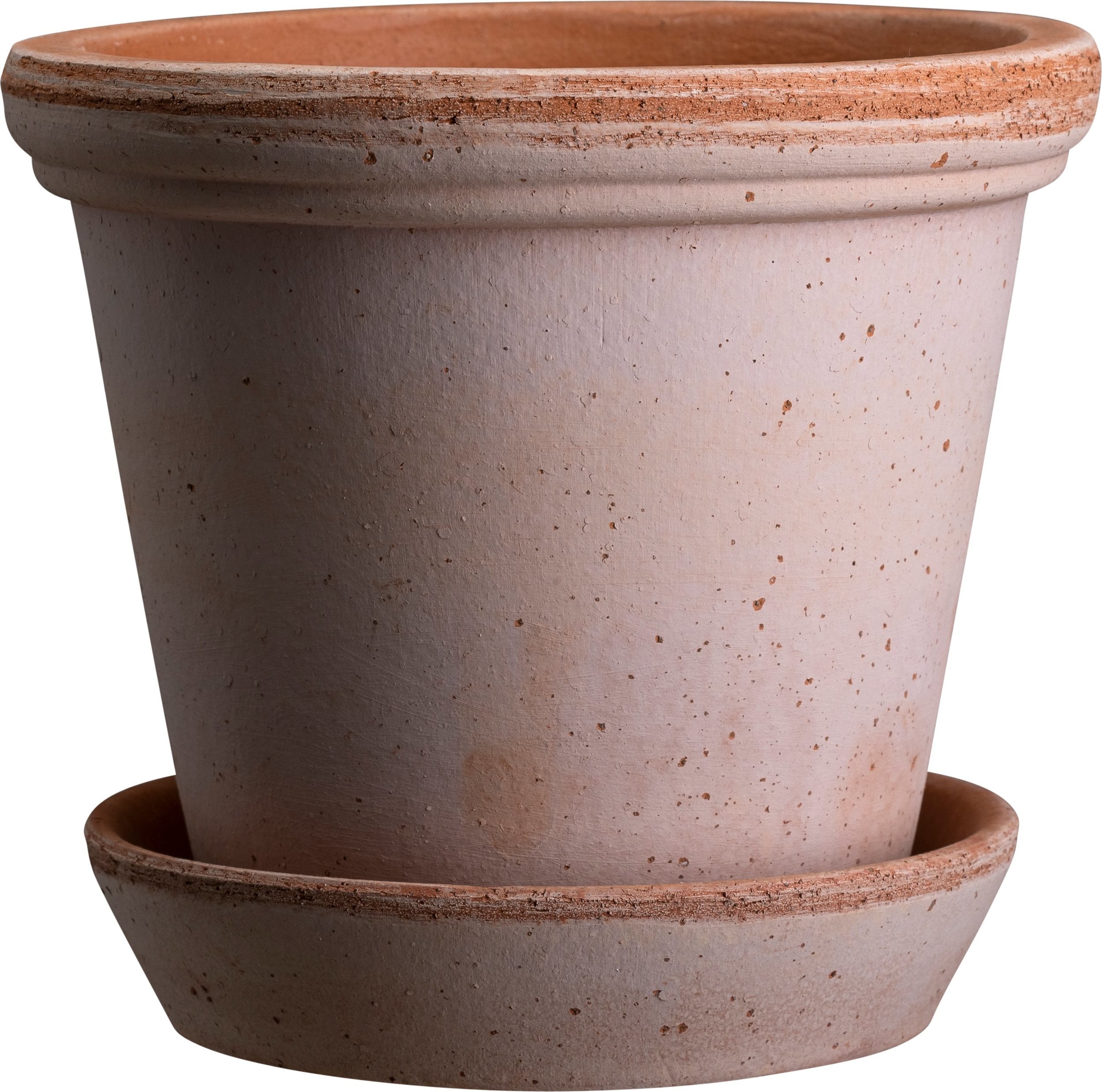 Doniczka Flora 14 cm różowa z podstawką