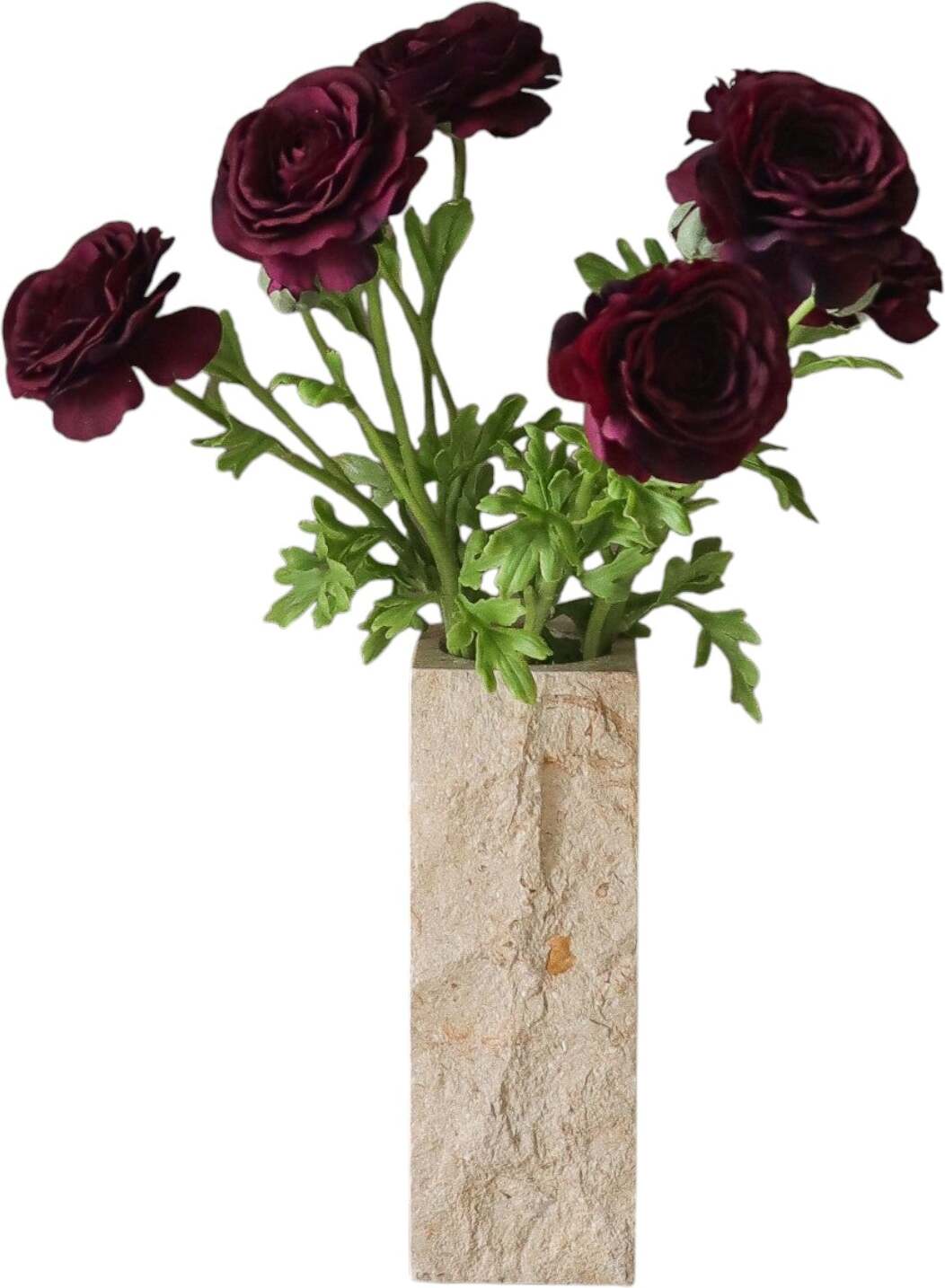 Kwiaty sztuczne bukiet Burgundy Ranunculus
