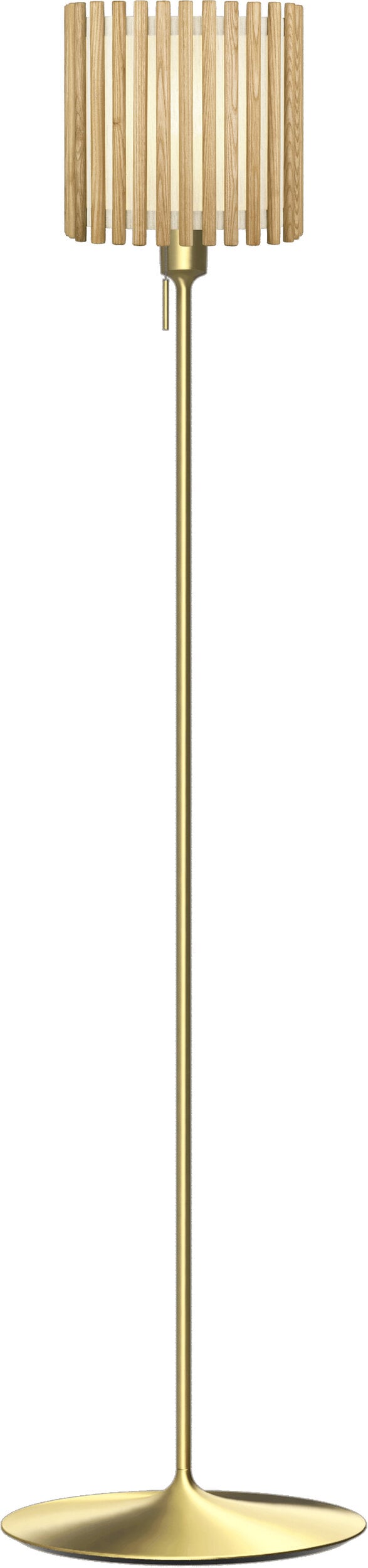 Lampa podłogowa Komorebi kwadratowa 27 5 cm naturalny dąb ze złotą podstawą