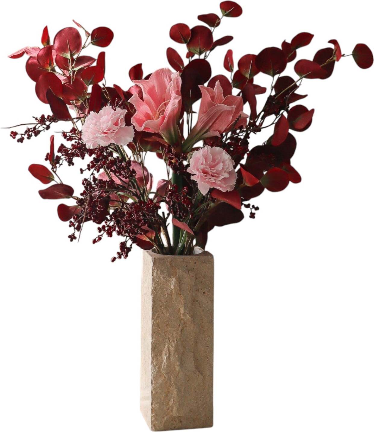Kwiaty sztuczne bukiet Burgundy Blush