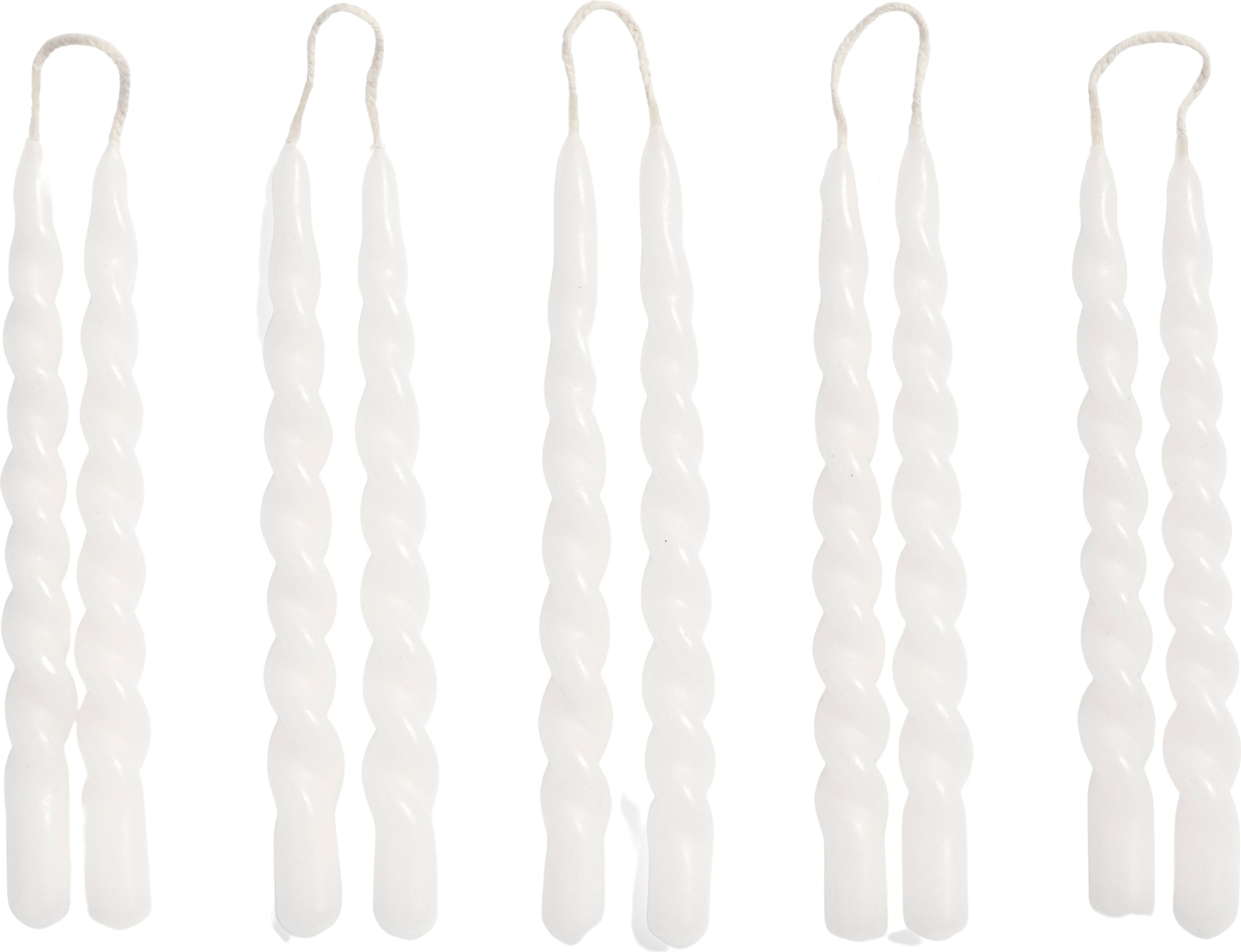Świece Mini Swirl białe 10 szt.