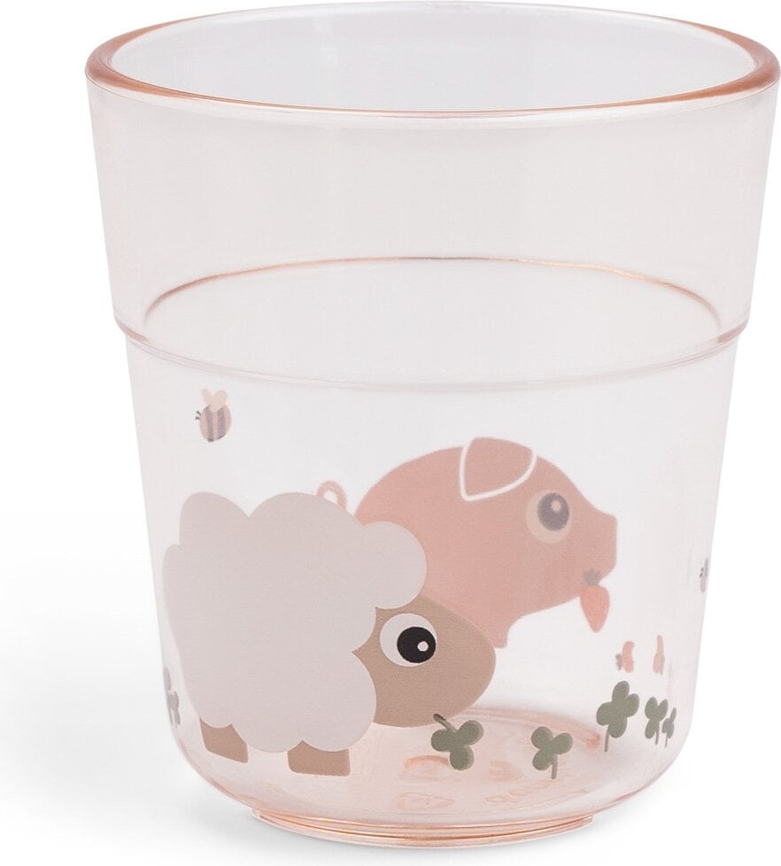 Kubek dziecięcy Tiny Farm 220 ml różowy