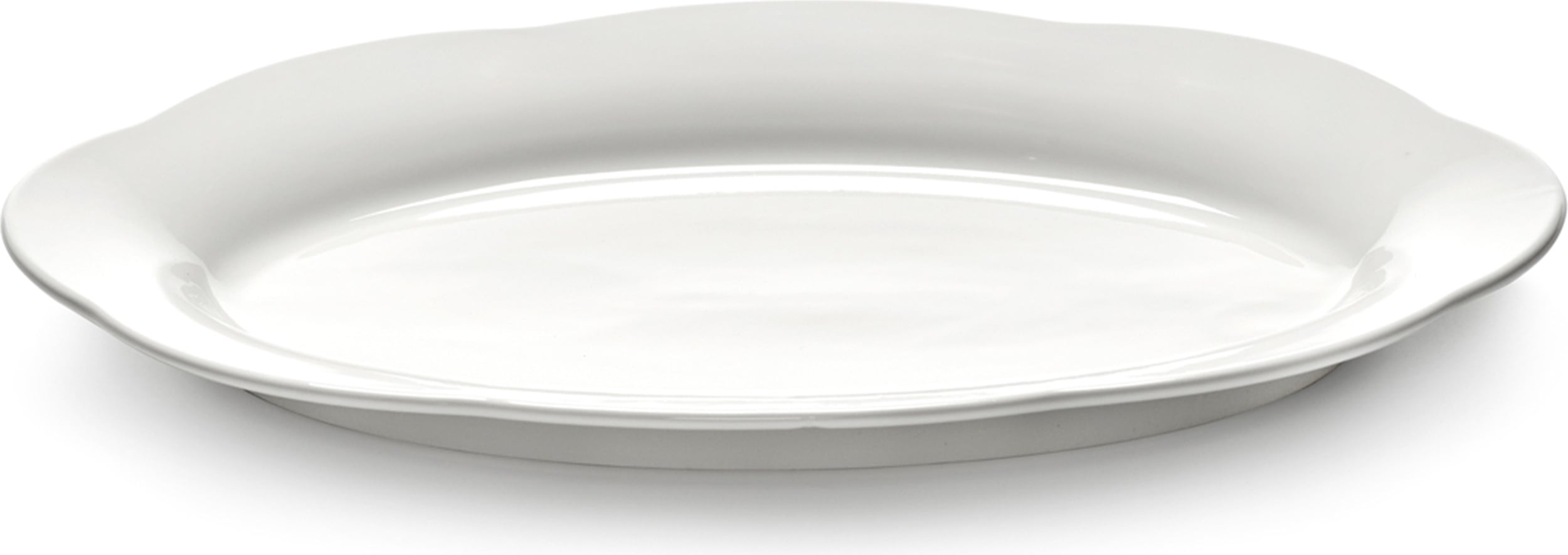 Półmisek owalny Silhouette wysoki 30 cm biały