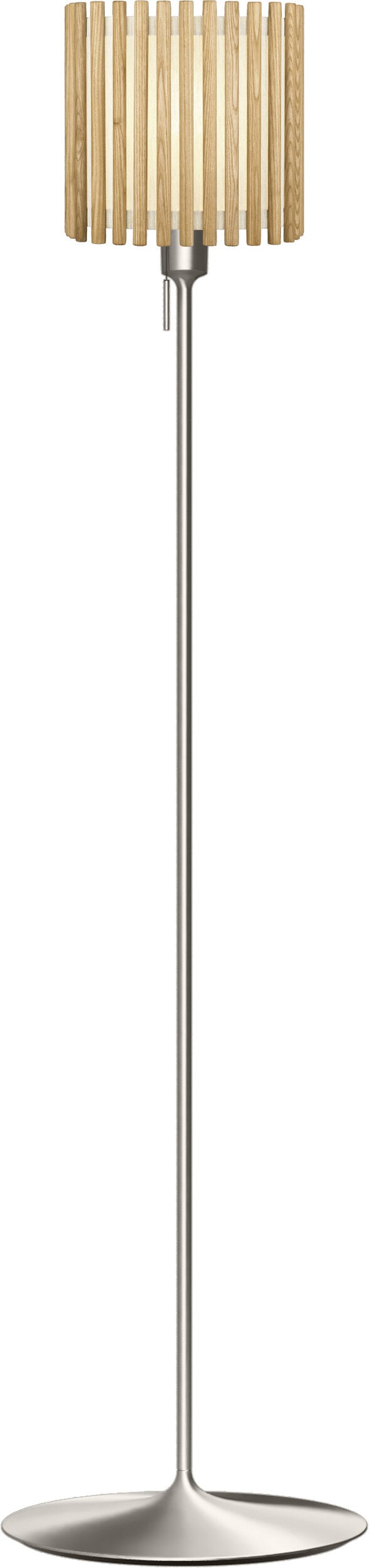 Lampa podłogowa Komorebi okrągła 29 4 cm naturalny dąb ze srebrną podstawą