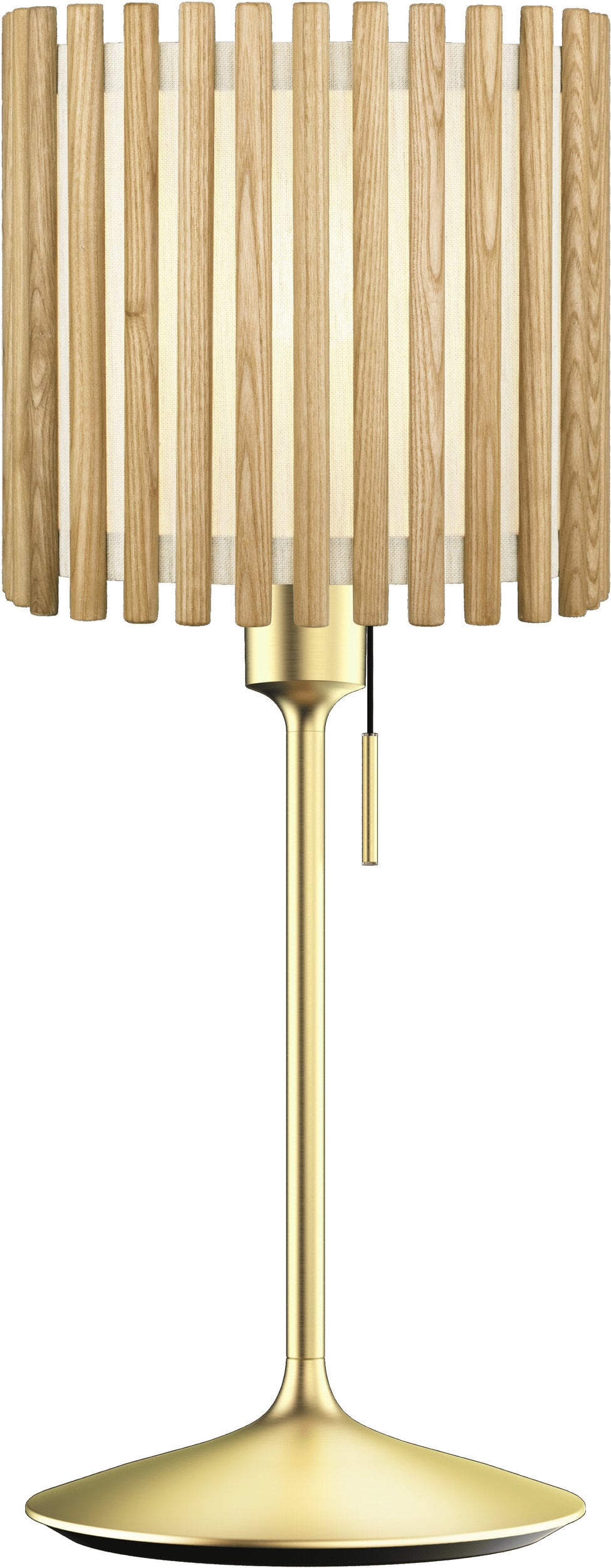 Lampa stołowa Komorebi kwadratowa 27 5 cm naturalny dąb ze złotą podstawą