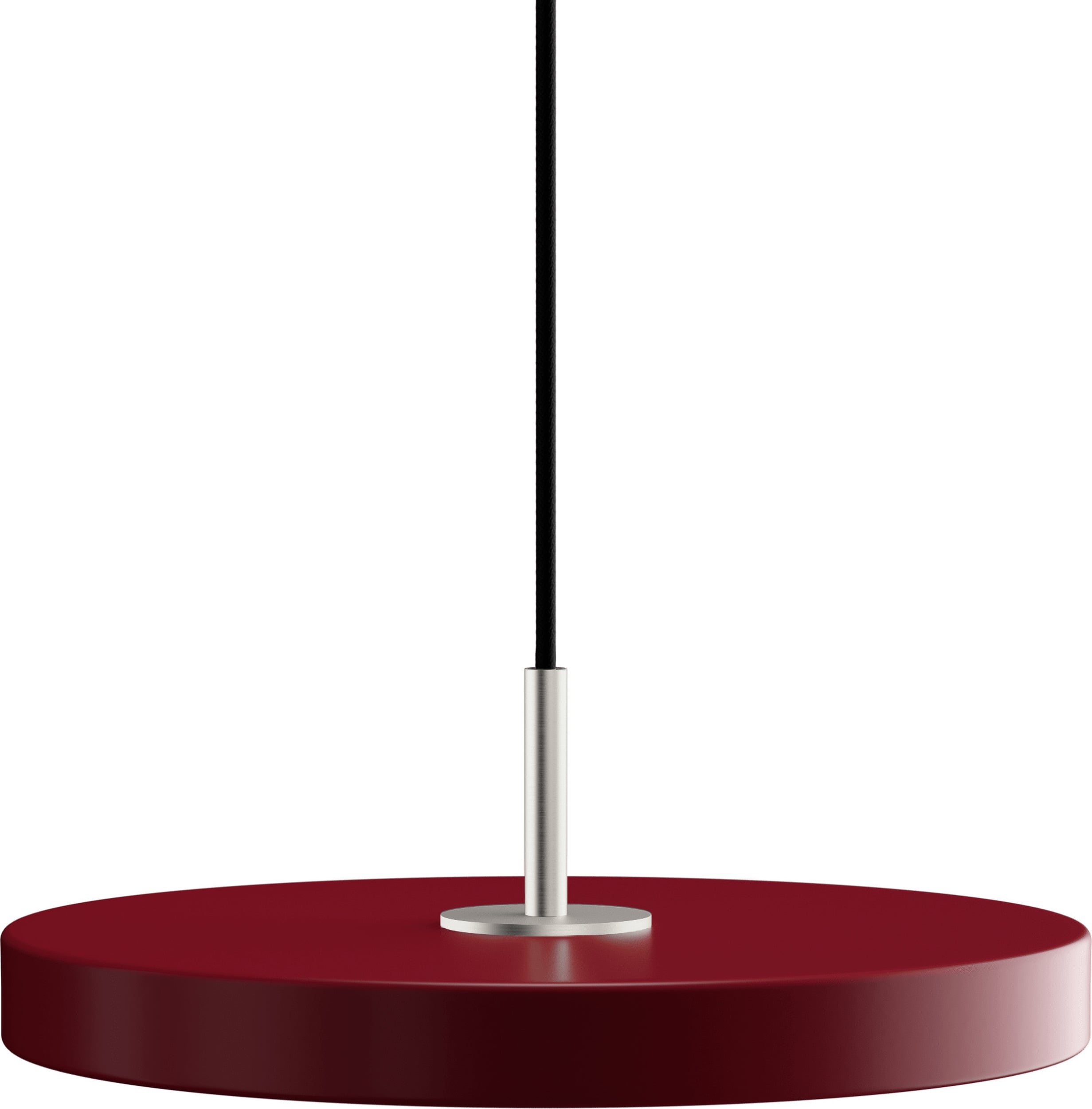 Lampa wisząca Asteria Plus 31 cm rubinowa czerwień ze srebrnym mocowaniem