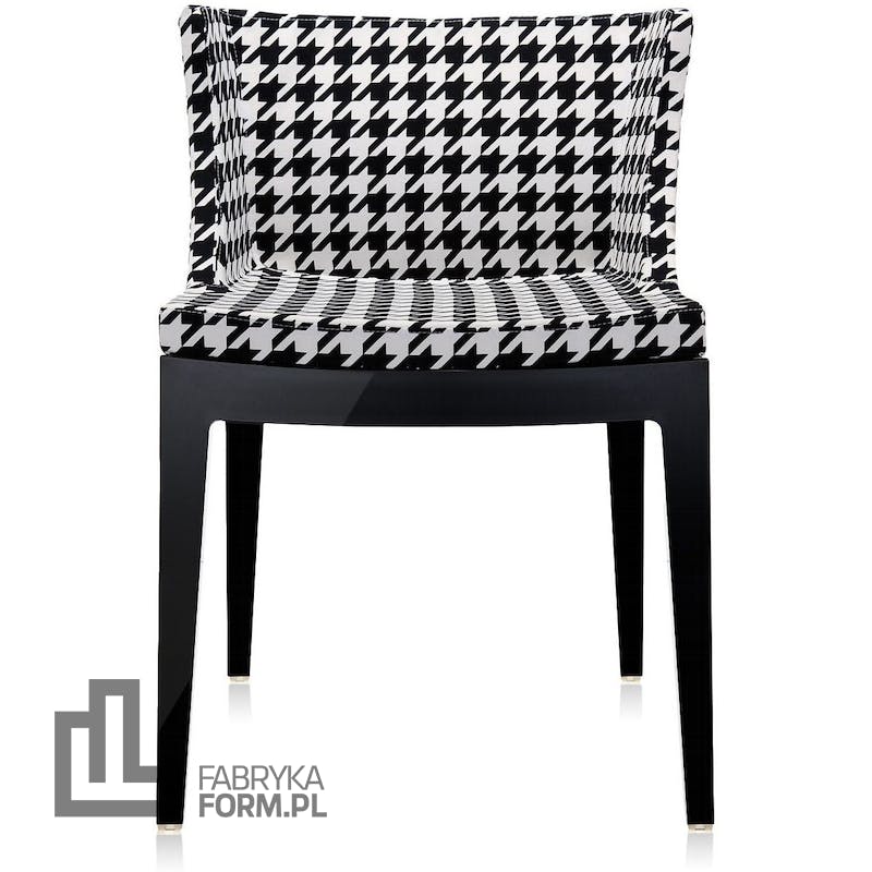 Krzesło Mademoiselle czarny korpus pepitka