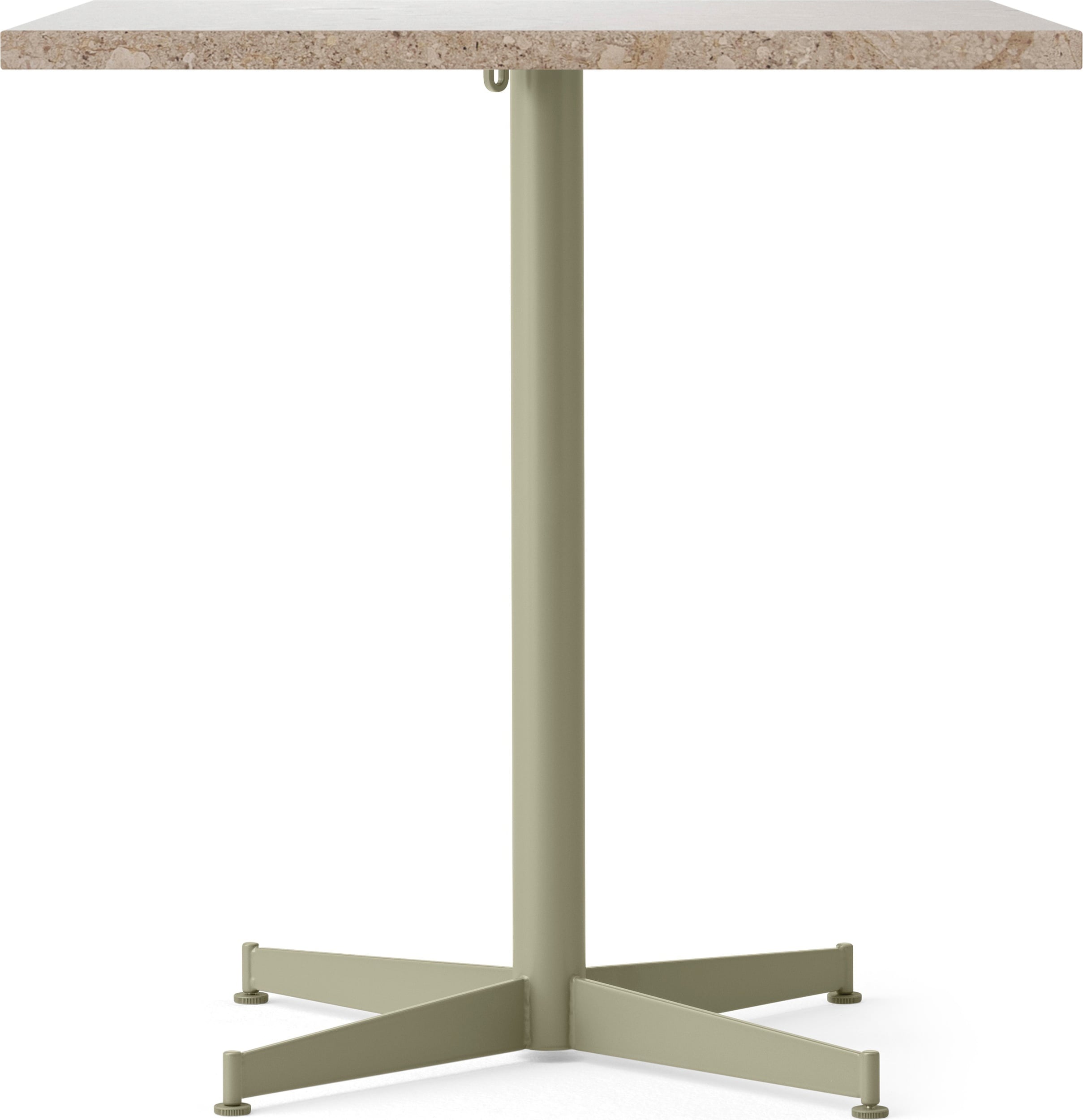 Stół z oliwkową podstawą Nook Star Base Kunis Breccia kwadratowy 73 cm