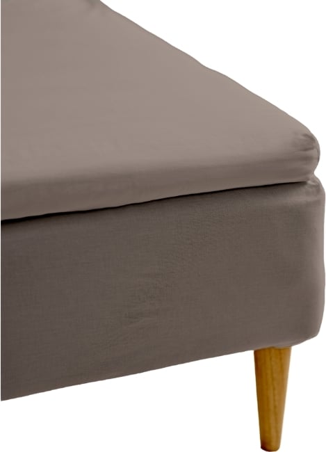 Prześcieradło z gumką Calm 90 x 200 x 8 cm taupe