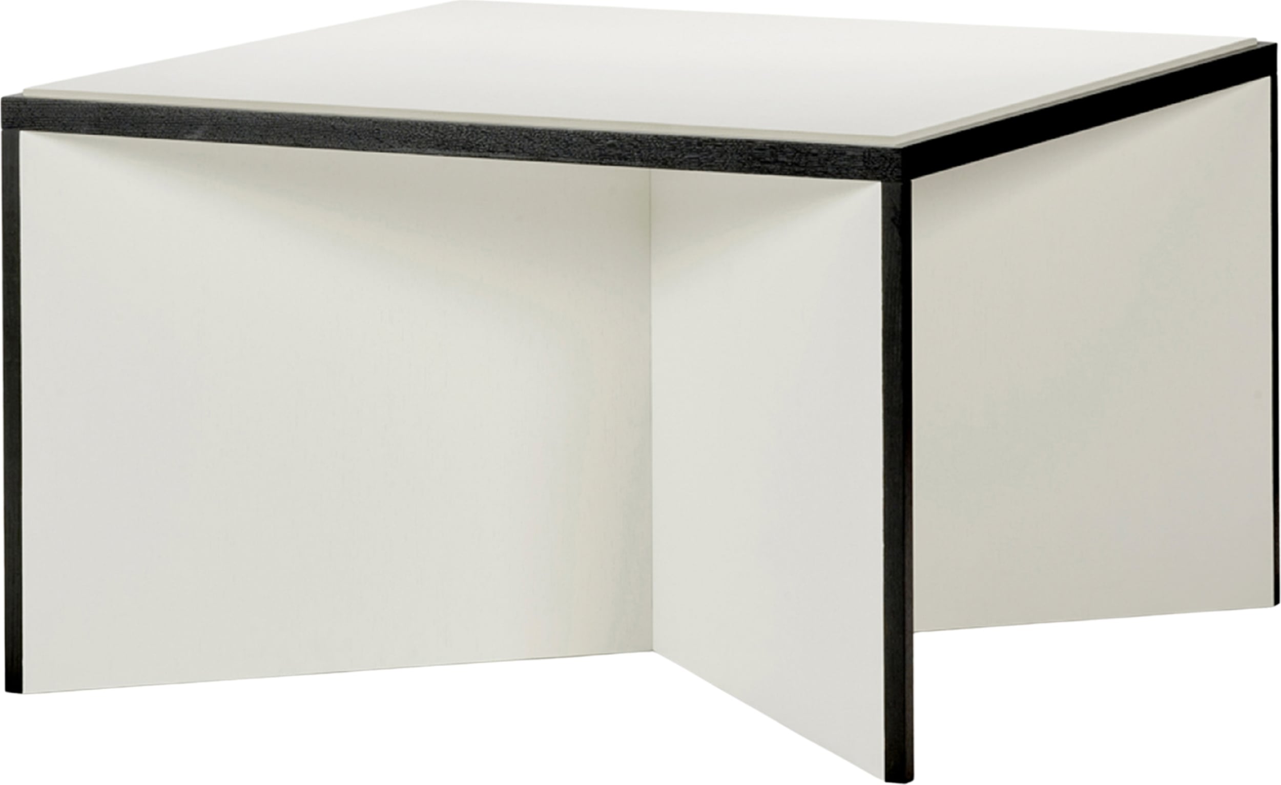Stół Kubé 124 cm biało-czarny