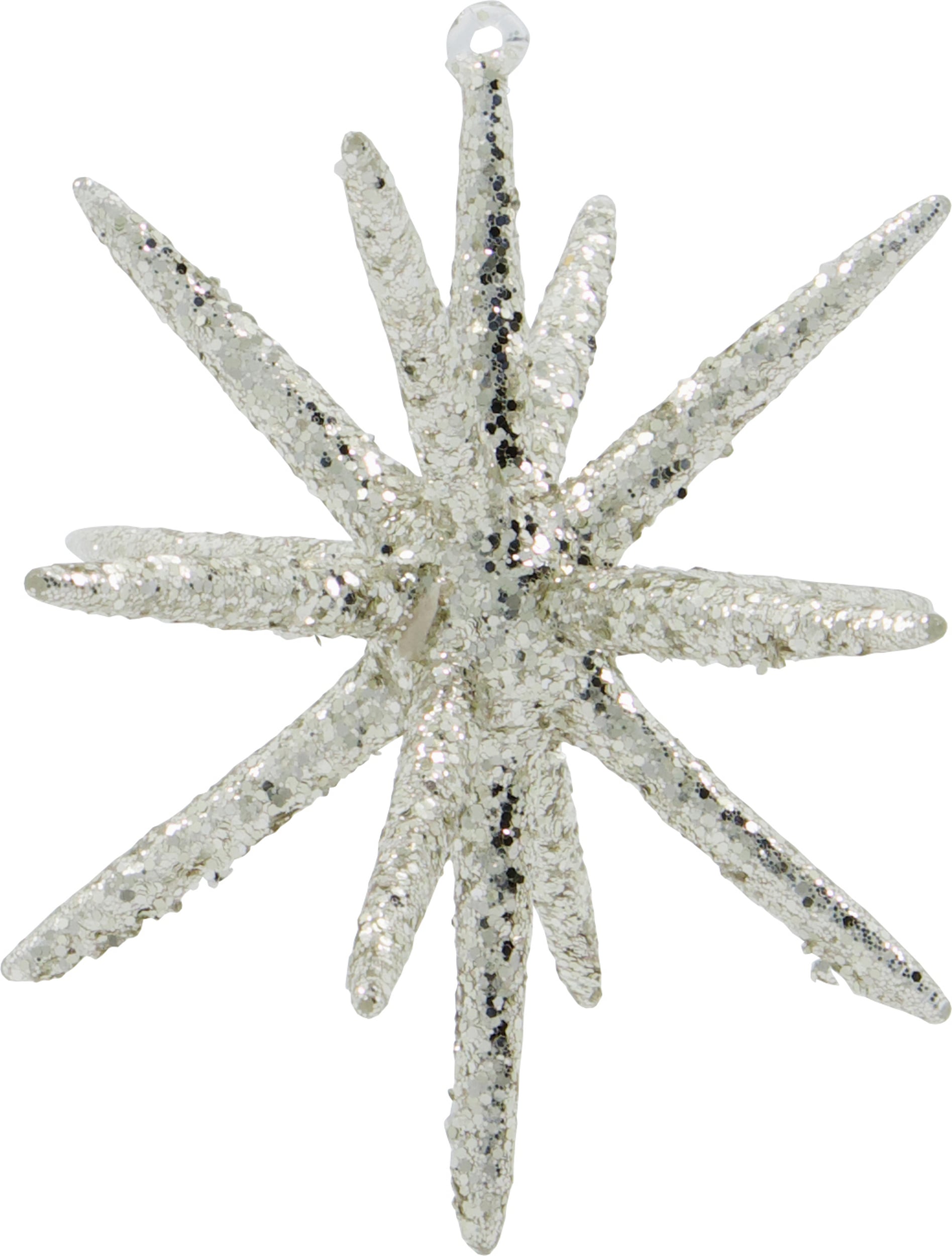Dekoracje choinkowe Spike 12 cm srebrne 4 szt.