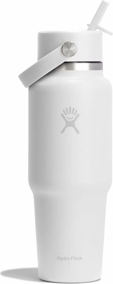 Butelka termiczna ze słomką Travel 946 ml White
