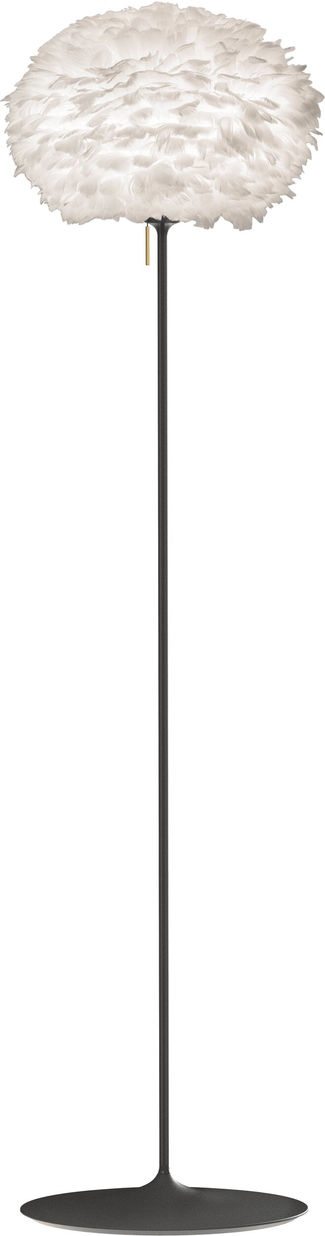 Lampa podłogowa Eos 45 cm biała z czarną podstawą