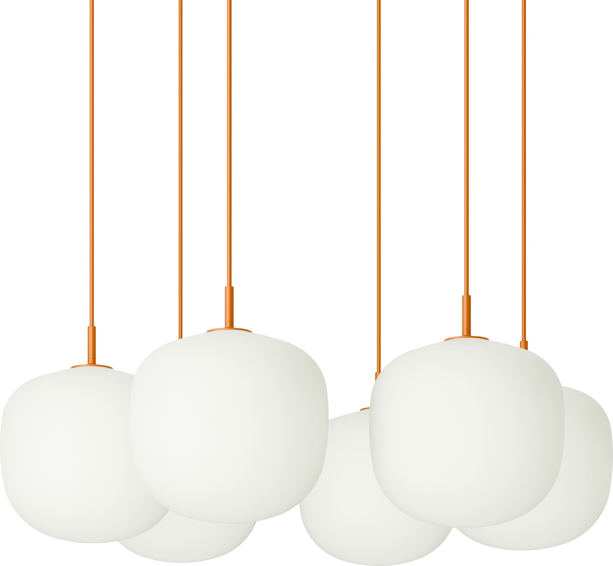 Lampa wisząca Rime 6-punktowa 25 cm pomarańczowa