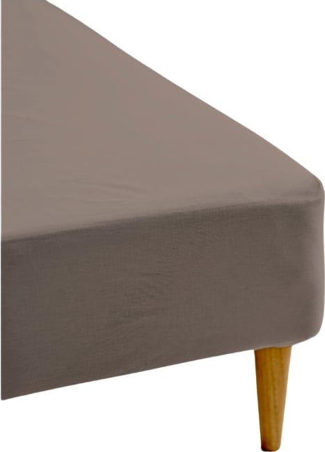 Prześcieradło z gumką Calm 90 x 200 x 30 cm taupe