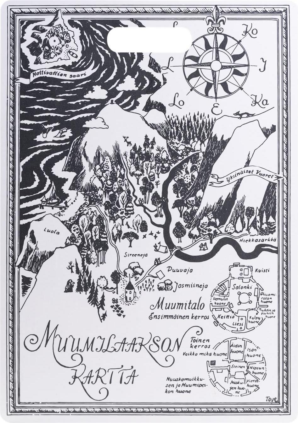 Deska do krojenia Muurla Muminki The Map 30 x 43 cm