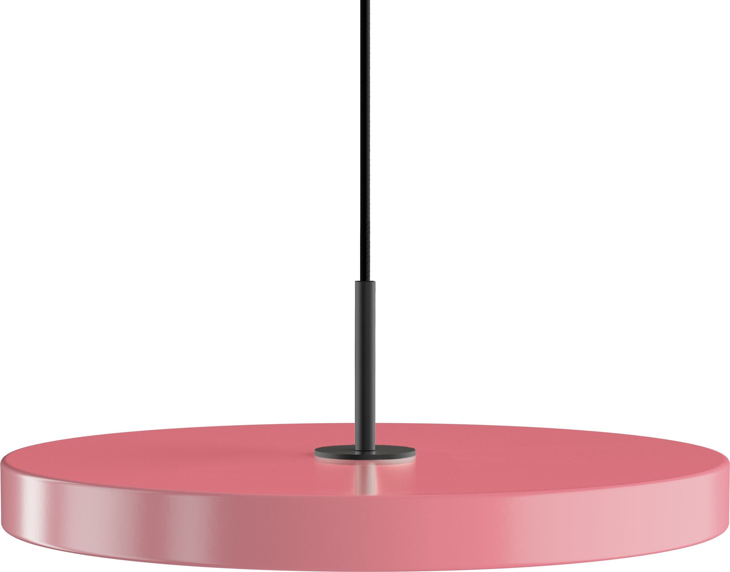 Lampa wisząca Asteria różowa z czarnym mocowaniem