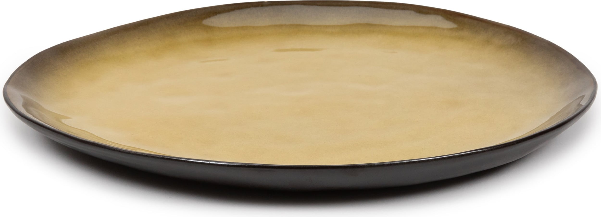Talerze obiadowe Pure owalne 27 5 cm żółte 2 szt.