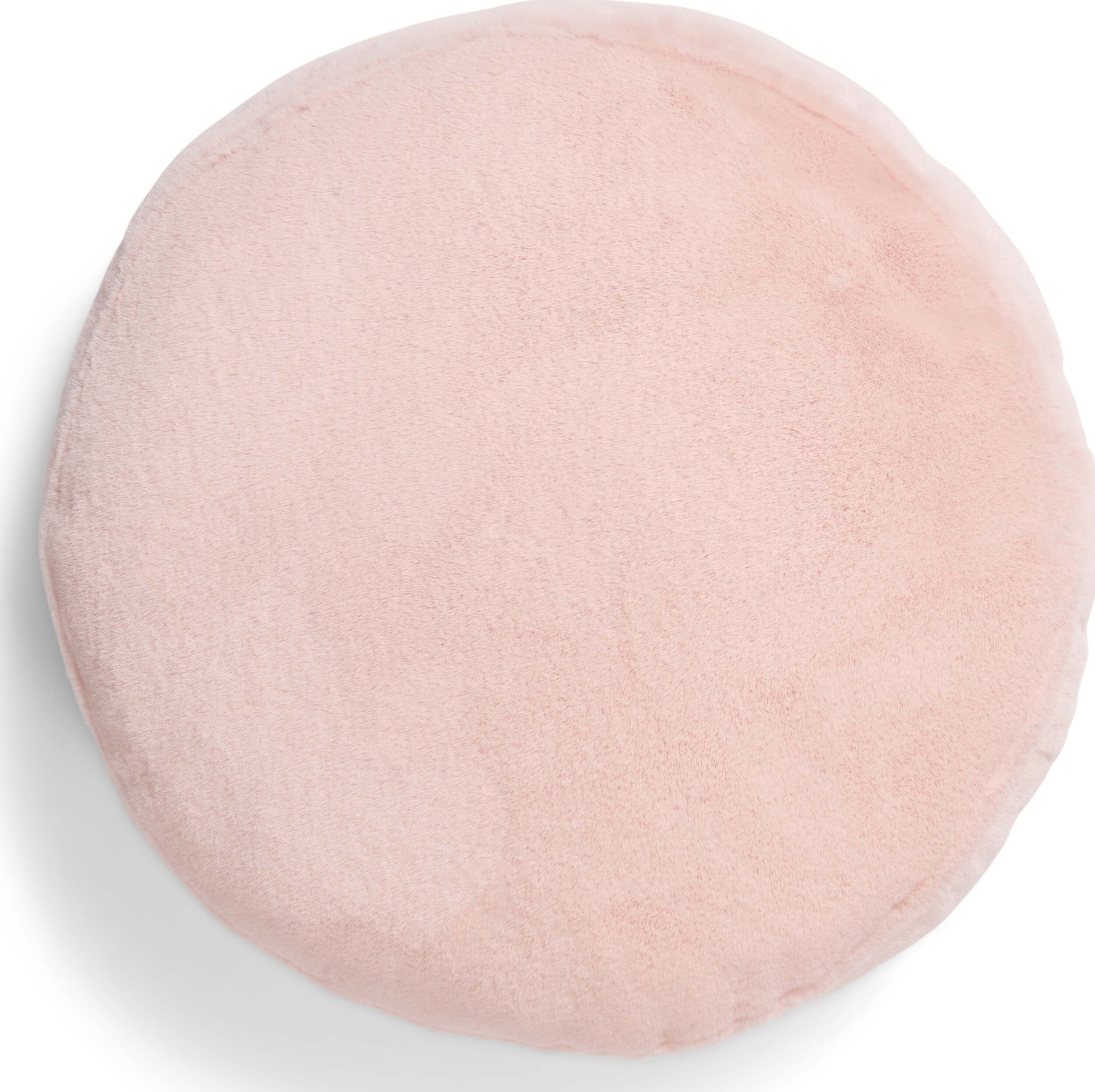 Poduszka dekoracyjna Mads Furry okrągła 45 cm jasnoróżowa