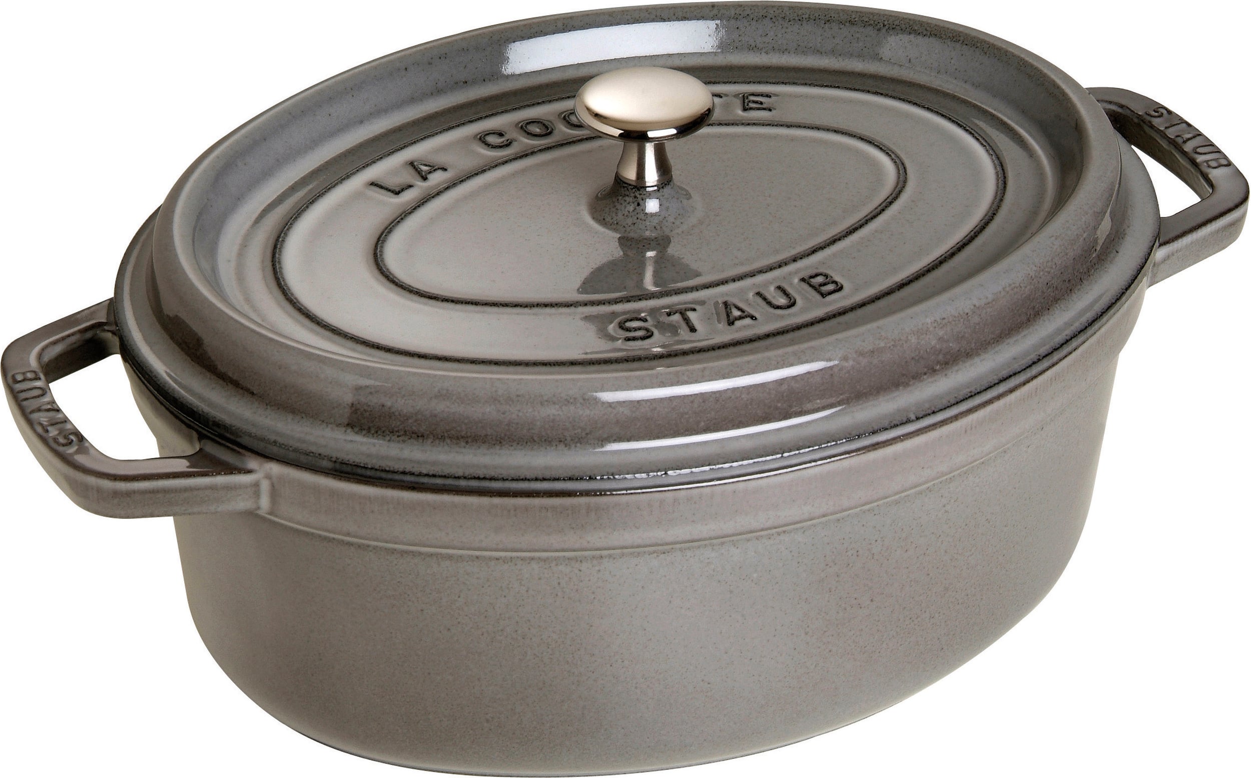 Garnek La Cocotte owalny 3 2 l grafitowy żeliwny