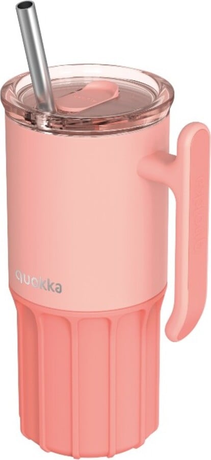 Kubek termiczny ze słomką Quokka Umi 720 ml jasnoróżowy