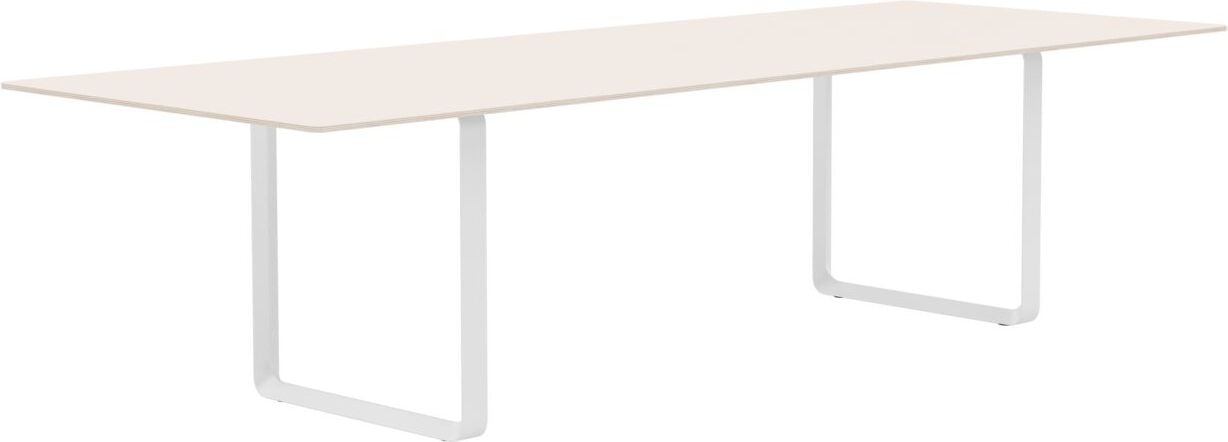 Stół Muuto 295 x 108 cm piaskowy laminowany nogi białe