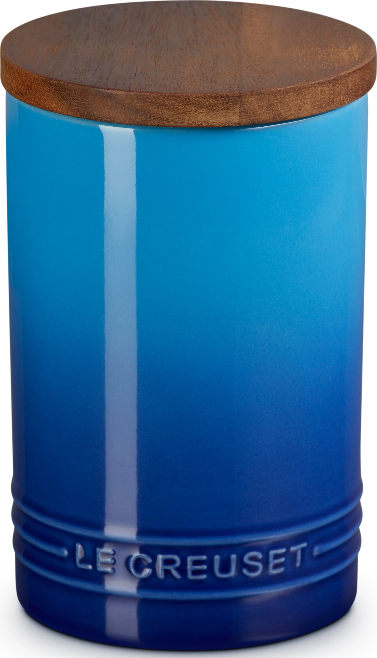 Pojemnik kuchenny z drewnianą pokrywką Le Creuset 770 ml głęboki błękit