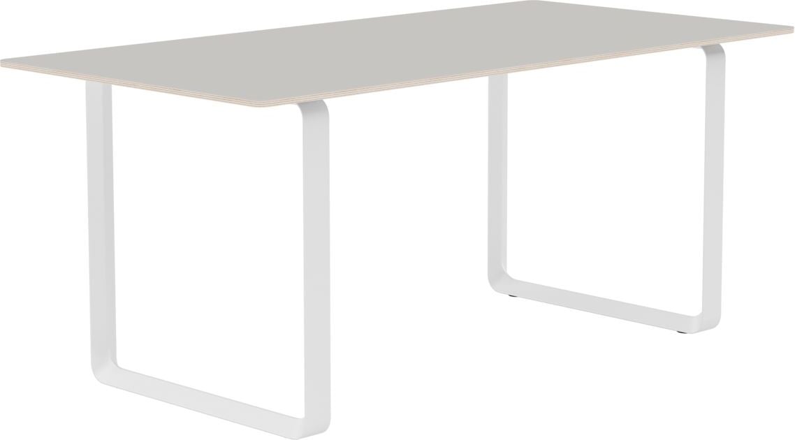 Stół Muuto 170 x 85 cm szary linoleum nogi białe