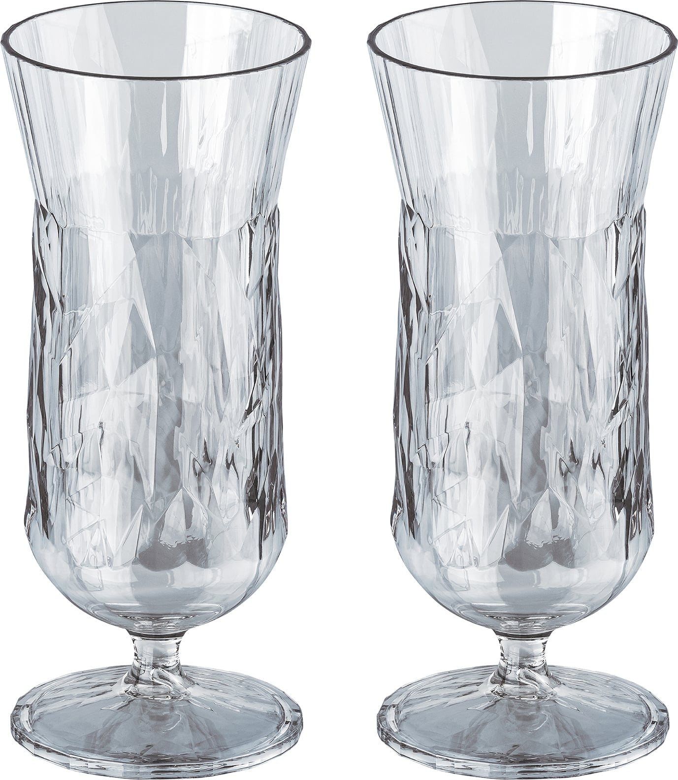 Kieliszki do koktajli i drinków z tworzywa Club No. 17 Tritan 400 ml jasnoszare 2 szt.