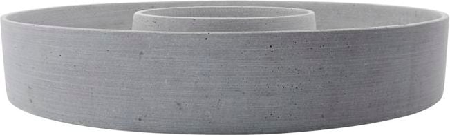 Świecznik The Ring 45 cm szary